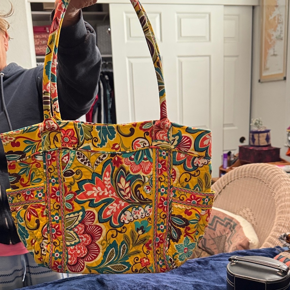 Vera Bradley Yellow and Red Floral Tote